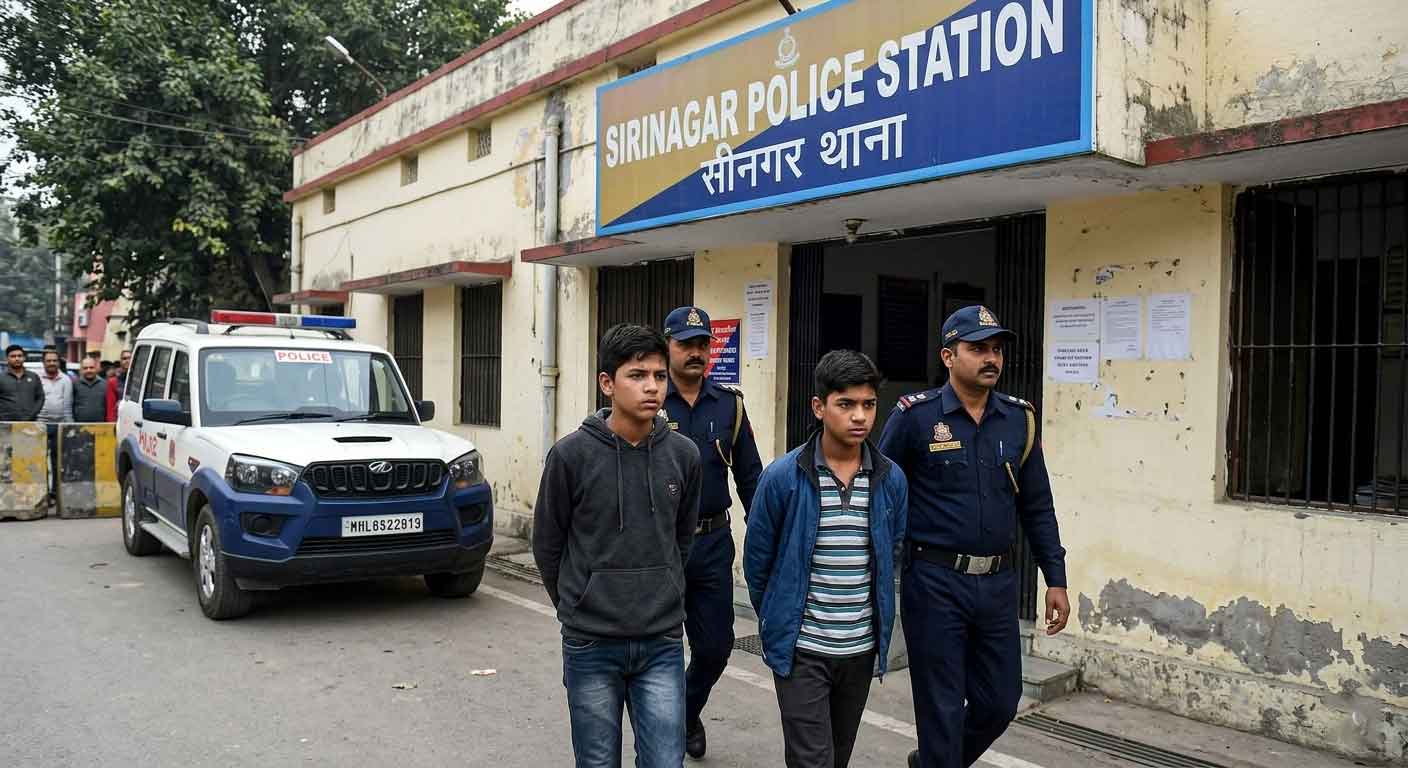 Boys Arrested by Sirinagar police