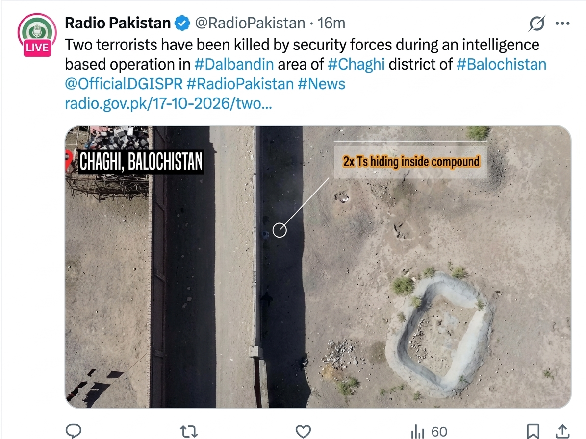 بلوچستان میں سیکیورٹی فورسز کی کارروائی، دو دہشت گرد ہلاک